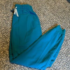 Figs Caribbean Blue Jogger Scrub Bottoms SZ s/t